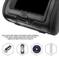 Moniteur DVD pour appuie-tête de voiture HR7718 7 pouces avec USB.SD, jeux