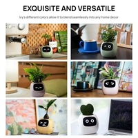Pot de plante intelligent Tuya Wifi Ai avec rappel d'arrosage, plus de 49 expressions riches, 7 capteurs intelligents, décoration d'intérieur, plante de lierre