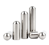 Pin Dowel Silinder Padat Baja Tahan Karat 304, Pin Penentu Posisi Kepala Bulat, Pin Ejektor Poros, Batang Bulat Halus M1-M8