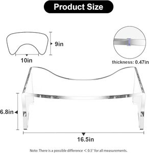 Bangku Toilet Akrilik Transparan Tahan Lama, Mudah Dibersihkan, untuk Anak-anak dan Dewasa, Rak Pajangan Kamar Mandi Transparan - Product Image 6