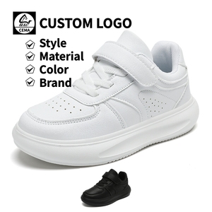 Cema 2026 Nuove <span class=keywords><strong>Scarpe</strong></span> da <span class=keywords><strong>Tennis</strong></span> e Corsa per Bambini, Comode <span class=keywords><strong>Scarpe</strong></span> Casual alla Moda, Sneakers in PU Bianco Puro e Nero, <span class=keywords><strong>Scarpe</strong></span> da Passeggio - Product Image 1