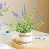 Tanaman Lavender dalam Pot untuk Dekorasi Rumah, Grosir Pabrik, Dekorasi Taman Pintu Depan Rumah, Dekorasi Pot Bunga Gaya Shabby Chic
