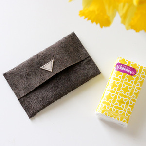 Wholesale custom pull-out leather tissue <b>bags</b>, mini portable tissue <b>dust</b> <b>bags</b>, Japanese minimalist tissue pouches - Product Image 5