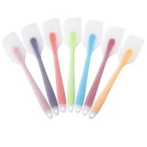 Spatule en silicone translucide en plastique de 21cm, spatule pour la cuisson des gâteaux et du beurre, outil de cuisson pour la cuisine