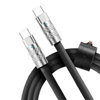 Cable de Carga Rápida de 100W para Teléfono Móvil y Computadora, 6A Tipo-C, con Malla de Protección de Silicona, Cobre Puro, PVC, para Impresora
