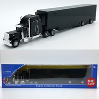 Camión contenedor de juguete de aleación OEM/ODM con logotipo personalizado, escala 1:50, rueda libre, modelos fundidos a presión, vehículo deslizante, remolques de camión contenedor de 40 pies
