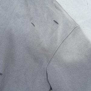 Sweat à capuche court et épais en coton Gsm surdimensionné avec logo personnalisé pour hommes Sweats à capuche lavés à l'acide - Product Image 4