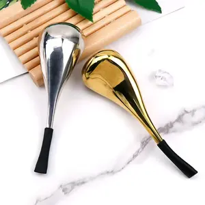 Gold Stainless Steel Cryo Stick Facial Cooling Massage Spoon Globe Face Ice Roller