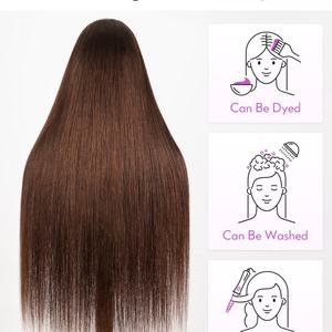 13x6 HD <b>Lace</b> <b>Frontal</b> <b>Wigs</b> Human Hair ,Full <b>Lace</b> <b>Wig</b> Cuticle Aligned Hair, Brown Color Glueless Human Hair <b>Wigs</b> for Black Women - Product Image 3