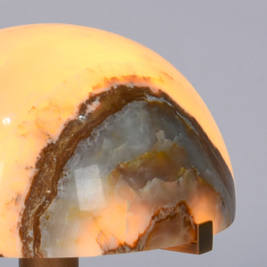 Light Luxury Natural Jade Stone Mushroom <b>Table</b> Lamp Artistic Decorative Desk Lamp <b>bedside</b> lamps Brushed Brass OEM ODM Factory - Product Image 6