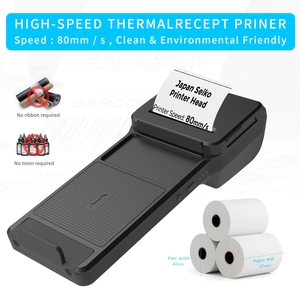 58 Mét POS Máy in hóa đơn nhiệt điện thoại thông minh trở lại chip Đầu đọc mã vạch BT cầm Tay POS 2 in1 di động máy quét mã vạch máy in - Product Image 2