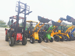 Minicargadora Multifunción de 1.5 Toneladas 4x4 con Horquilla Delantera y Excavadora Trasera, Pequeña <span class=keywords><strong>Retroexcavadora</strong></span> para Venta - Product Image 4