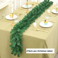 Ornamen Natal Rotan Kerucut Pinus 200cm untuk Jendela Pusat Perbelanjaan, Perlengkapan Liburan Rotan