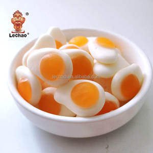 Caramelos de Goma Multicolores con Forma de Huevo Frito, Dulces y Afrutados, Venta al por Mayor, Halal, Caramelos Masticables de Fruta con Azúcar - Product Image 1