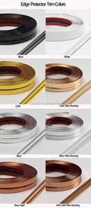 Protectores de borde de esquina flexibles de PVC para bebé, Protector decorativo, tira adhesiva de Metal similar para mesa de pared - Product Image 6