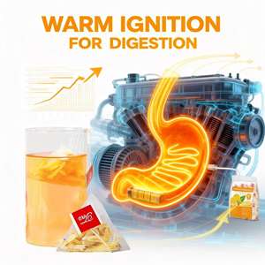 Chá de Ervas Chinesas com Limão e Gengibre, Chá Orgânico para Saúde, Chá Personalizado de Alta Qualidade para Aquecimento do Útero, 30 Saquinhos, Saúde Feminina - Product Image 3