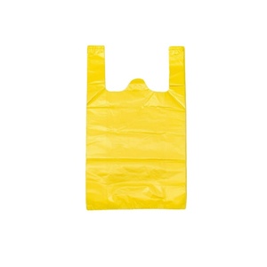 Bolsas de Camiseta Reciclables de HDPE Rosa con Asas Impresas en Serigrafía para Uso Comercial o Personal - Product Image 2