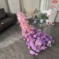 Cascade de fleurs artificielles en soie pour centre de table, design bionique, roses et gypsophile, pour hôtels, banquets, fêtes, anniversaires, extérieur