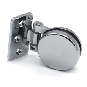 Wall mount zinc alloy bathroom accessories hinge for 6-10mm glass