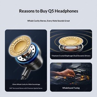 Headphone Berkabel Tipe-C/3.5mm In-Ear dengan Cincin Logam untuk Ponsel Gaming OPPO Kabel 1.2m