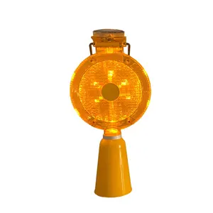 도로 안전을위한 태양 광 LED 교통 경고 깜박임 램프 바리케이드 라이트