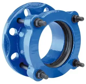 Adaptateur de bride de réduction en fonte ductile EVK avec connexion de soudage pour tuyau en <span class=keywords><strong>PVC</strong></span>/PE Garantie de 3 ans - Product Image 1