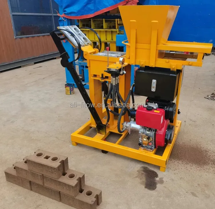 Free shipping Earth clay cement interlocking bricks pressing machine used to building house