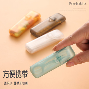 Mini Transparent PP Dental Floss Box With <b>Toothpick</b> Storage Portable Pillbox Cotton Swab Case For Daily Use - Product Image 3