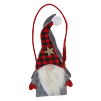 Décor de fête de vacances Noël rouge noir Plaid suédois Santa Gnome sac de bonbons en peluche pour la maison et les faveurs de fête