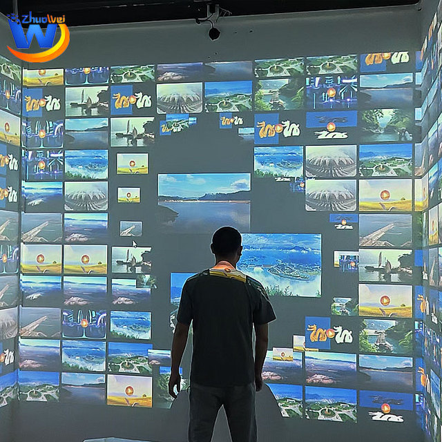 3D Digital Interactive Photo Wall With Touch-Screen Video Immersive Experience Hologram Projector for Exhibitions