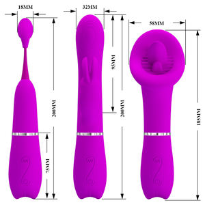 Mooie Liefde Multifunctionele Seksproducten Set Kan Worden Vervangen Door Drie Hoofden Oplaadbare Vrouwen Masturbatie Vibrator - Product Image 5