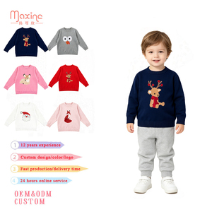 Vêtements <span class=keywords><strong>de</strong></span> haute qualité pour garçons en bas âge, vêtements pour enfants, pulls colorés pour enfants, pulls en tricot pour bébés, pulls en coton jacquard pour Noël - Product Image 1