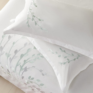 Alenhome Merlot Fitted Bed <strong>Set</strong> 100% <strong>Cotton</strong> With Embroidery Pillowcase 3-Piece Fitted <strong>Sheet</strong> King Size Extra Depth Fitted Bed <strong>Set</strong> - Product Image 3