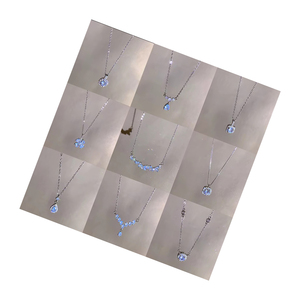 Collar de Acero Inoxidable de Lujo de Alta Gama para Mujer, con Incrustaciones de Circonita y Diamantes Brillantes, Colgante de Azúcar, Cadena de Clavícula al por Mayor - Product Image 1
