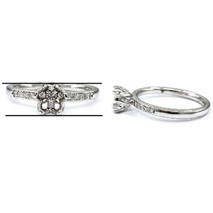 Bague de Fiançailles Classique Semi-Montée en Or Blanc Massif 18 carats avec Diamant Véritable, Forme Admirable, Idéale pour Mariage et Fêtes, Qualité Supérieure, Meilleures Ventes OEM - Product Image 2