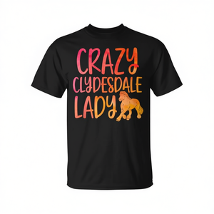 Camiseta Crazy Clydesdale Lady Horse para amantes de los caballos, mujeres, hombres, ajuste unisex - Product Image 2