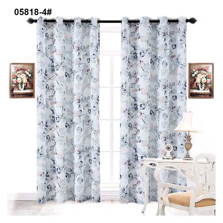 Rideaux-cortina decorativa con hermoso diseño de flor, cortina con proyección única personalizada