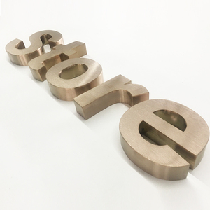 Biển chữ nổi 3D bằng kim loại màu vàng hồng - Product Image 6