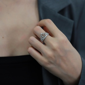 Dylam Symbol Quinceanera <span class=keywords><strong>Queen</strong></span> <span class=keywords><strong>of</strong></span> Star Girl zircone cubico 15 anni regalo di compleanno Anillo de 15 anos anelli in argento Sterling - Product Image 5