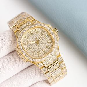 Montre en moissanite entièrement sertie de diamants de qualité supérieure - style classique - montre mécanique pour homme - pour usage professionnel - Product Image 5