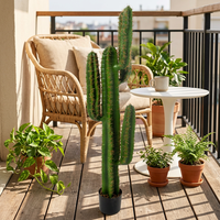Grands Cactus Artificiels Réalistes avec Pot pour Décoration Intérieure