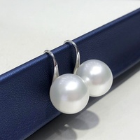 Paire de boucles d'oreilles en perles d'eau douce naturelles Edison, crochets d'oreille en or K, blanc