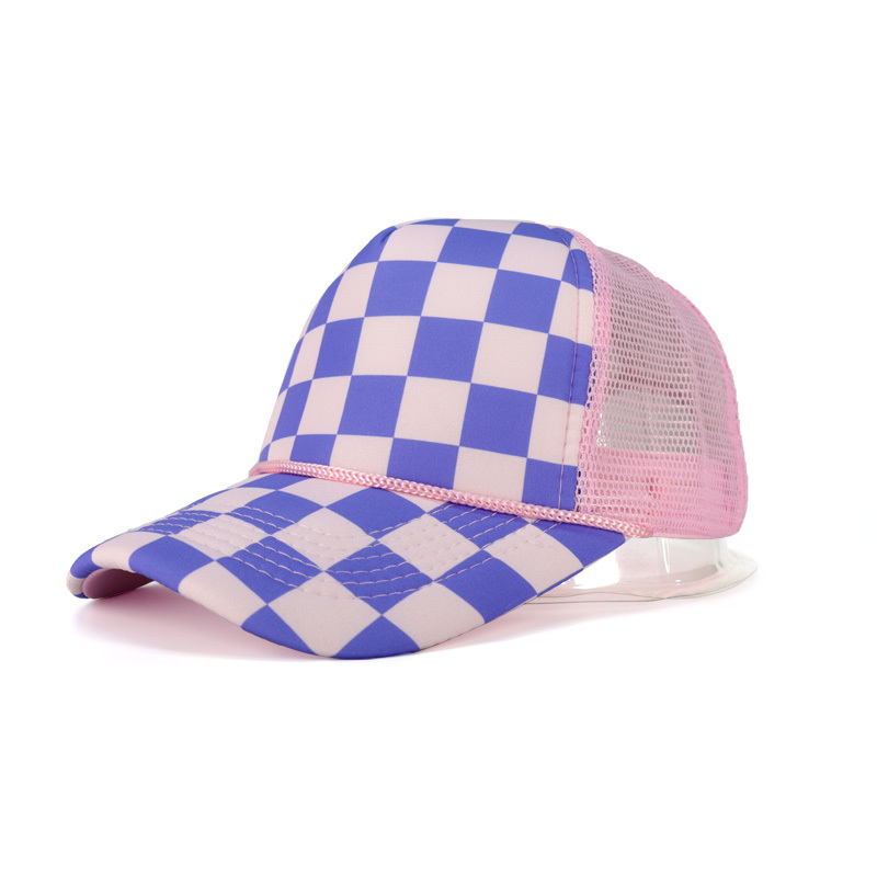 carreaux devant rose et bleu