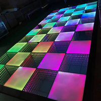 Piste de danse sans fil magnétique 3D Mirrir Infinity Dj Proable Easy Install Led Dance Floor pour événements