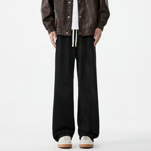 Customized logo Spring 2025 new casual pants men's American retro <b>tie</b>-dyed cool brand straight sweater pants drooping wide-leg - Product Image 6