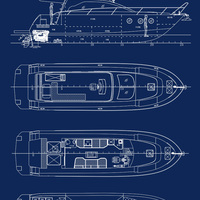 Yacht JS de 43 pieds en alliage de magnésium et d'aluminium, bateau de luxe