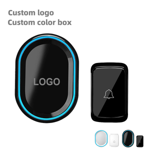 Sonnette électronique sans fil Daytech, bouton extérieur étanche, lumière LED, rappel sonore, sonnette de porte, réception de signal longue portée - Product Image 1