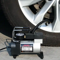 Compresseur d'air portable 12V pour voiture, mini pompe électrique haute puissance avec cylindre métallique pour auto, vélo et ballons