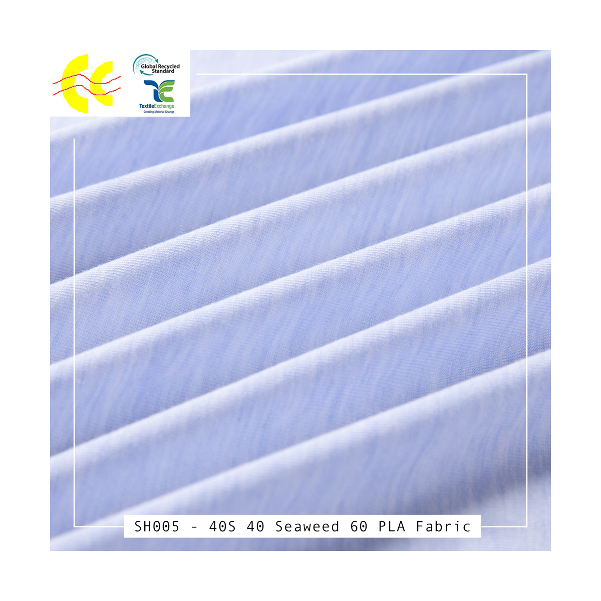 casual breathable seaweed polylactic acid garment fabric sustainable luxury fabric pla knitting fabric
