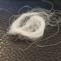 Hilo de Fantasía de Nylon 6, Tipo Alpaca de Angola, Tipo Mohair de Pelo de Conejo, 15D 65mm, Blanco Crudo Mate, Retardante de Llama, para Hilado